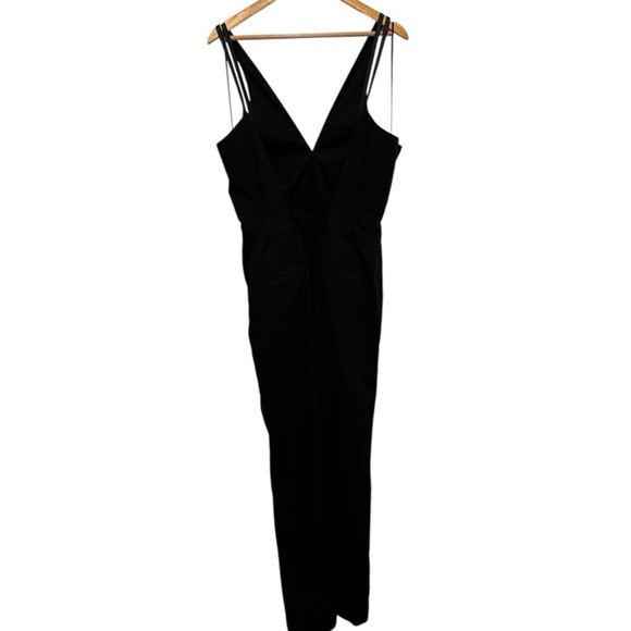 REISS Jessie Black Cotton Jumpsuit Size Large - Picture 2 of 15